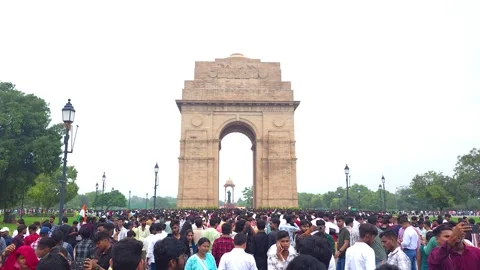 India Gate and Amar Jawan Jyoti Eternal Flame Vídeos de archivo 320386420