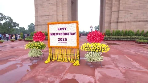 India Gate and Amar Jawan Jyoti Eternal Flame Vídeos de archivo 320386506