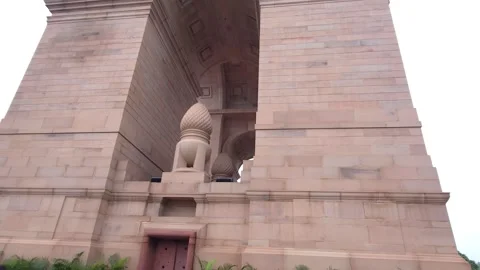 India Gate and Amar Jawan Jyoti Eternal Flame Vídeos de archivo 320386619