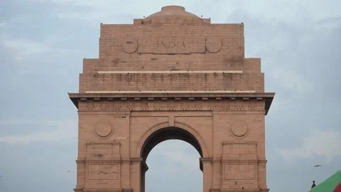 India Gate Close up Shot Stock Footage 132109501