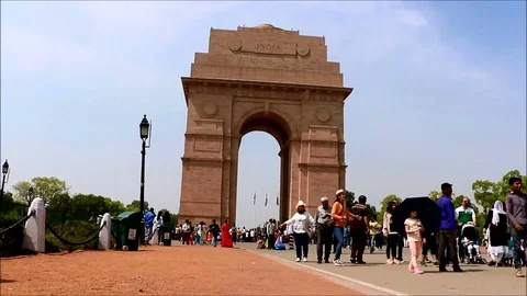 India gate, Delhi Stock-Footage 73649123