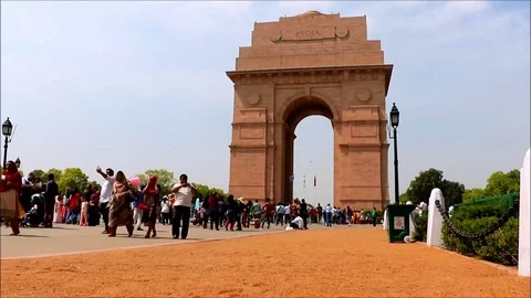 India gate, Delhi Stock Footage 73649134