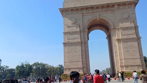 India Gate Video stock 304412976