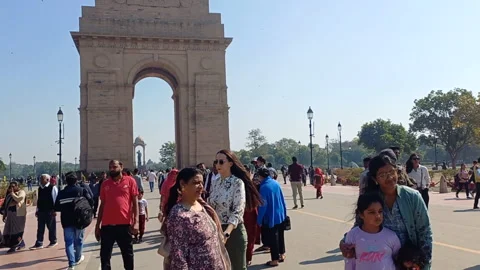 India Gate Video stock 304413581
