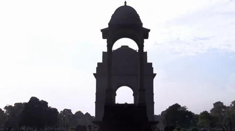 India Gate Front Shot Time Lapse Video stock 36726796