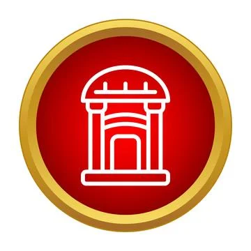 India gate landmark icon simple outline style Stock Illustration