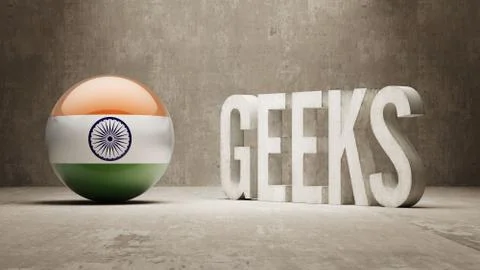 India. Geeks  Concept. Stock Illustration