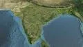 India, glide over the map, outlined 4k or 4k+ Resolution
