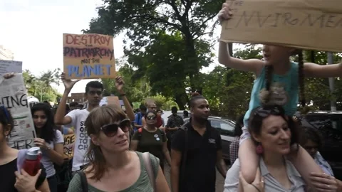 INDIA-GLOBAL WARMING-CLIMATE CHANGE-PROTEST Stock Footage 166231626