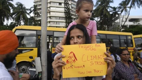 INDIA-GLOBAL WARMING-CLIMATE CHANGE-PROTEST Stock Footage 166232203