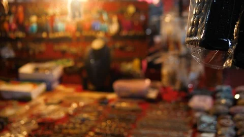 INDIA, GOA, 2 march 2020: Small shops like this are the most common. Tourists Stock Footage 126557503
