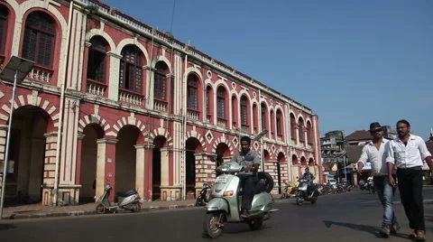 INDIA, GOA - 2012: Traffic in India Stock Footage 45751975