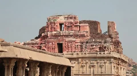 India, Hampi. Krishna Temple Stock Footage 22308493