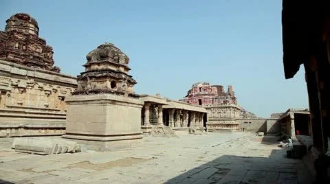 India, Hampi. Krishna Temple Stock Footage 22308548