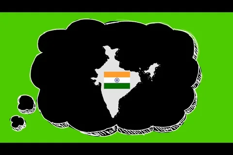 India - Hand-Drawn Animation - thinking bubble black Stock Footage 98006123