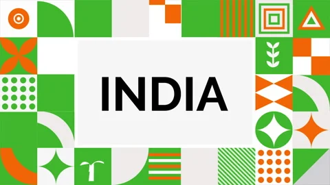 India Happy Independence Day typography animation with india flag animated Stock Footage 280164965