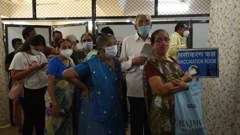 INDIA-HEALTH-VIRUS-COVID-19-PANDEMIC-VACCINATION-SENIOR CITIZENS Stock Footage