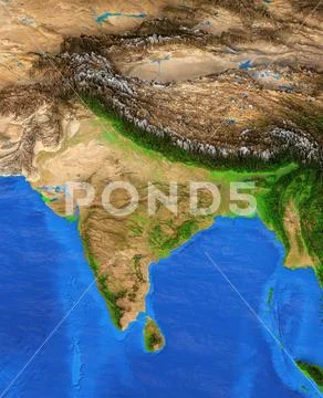 India - High Resolution Map ~ Clip Art ~ Download #79588751