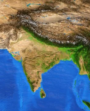 India - High resolution map Stock Illustration