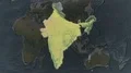 India - hub of the world. Topographic 4k or 4k+ Resolution