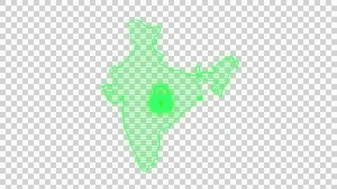 India HUD Cyber Security Hack Attack Animation Transparent Secure Stock Photos