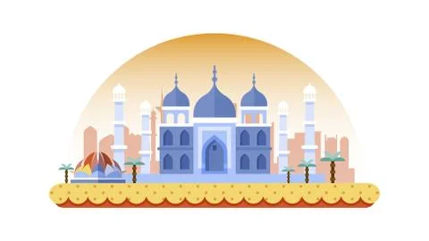 India icon in flat style Stock Illustration