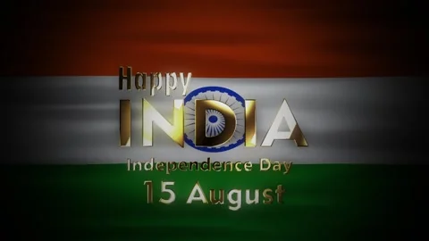 India Independence day animation Stock Footage 312487134