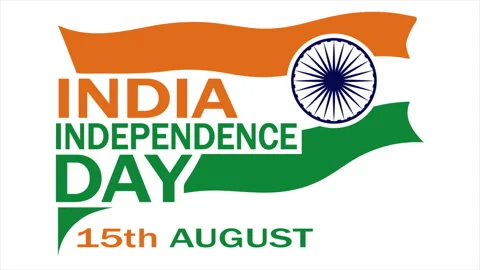 India independence day flag typography Stock-Footage 340584619