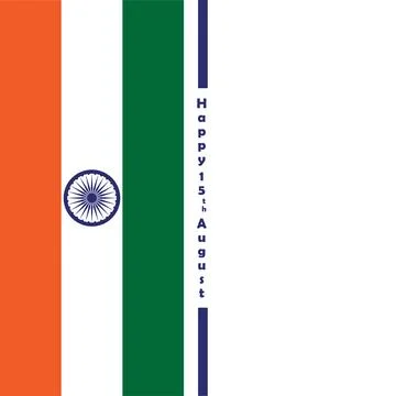 India Independence Day Flag Vector: Unity, Freedom and Ashoka Chakra イラスト素材