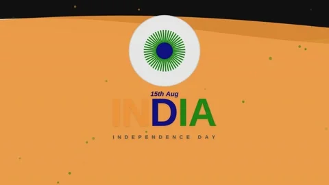 India independence day motion graphic featuring ashoka chakra and tricolor .. Stock Footage 341292320