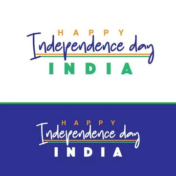 India independence day text design concept Stock Illustration