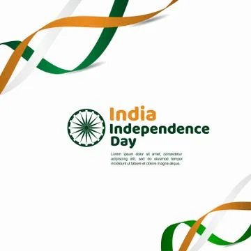 India Independence Day Vector Template Design Illustration Stock Illustration