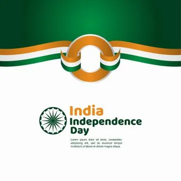 India Independence Day Vector Template Design Illustration Illustrazione stock