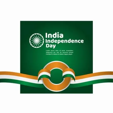 India Independence Day Vector Template Design Illustration Stock Illustration