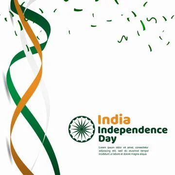 India Independence Day Vector Template Design Illustration Stock Illustration