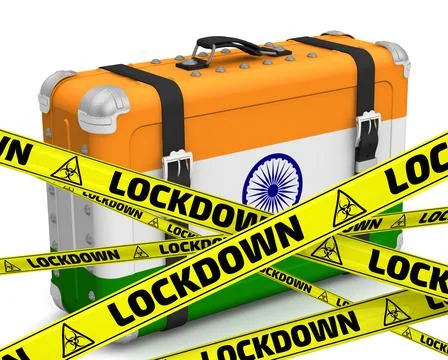 India is in lockdown Stock-Illustration