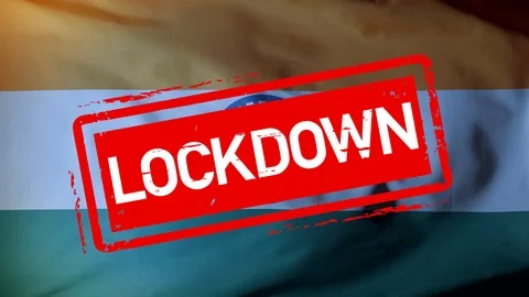 India Lockdown, Prevent Indian Disease Outbreak Infection Virus Quarantine Stock Footage 126874310