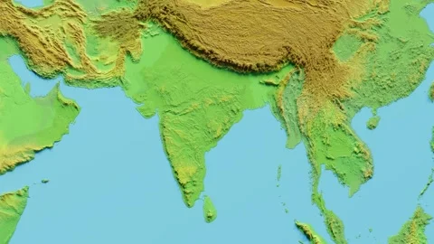 India Map 3D animated with Borders Stock-Footage 348525195