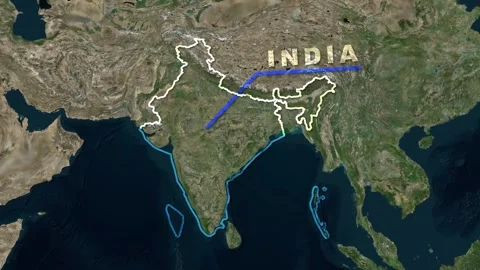 India Map Animation Stock Footage 273308215