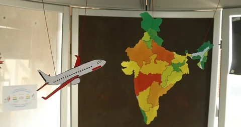 India Map art Hanging Video stock 99745035