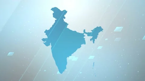 India Map Background Stock Footage 197947453
