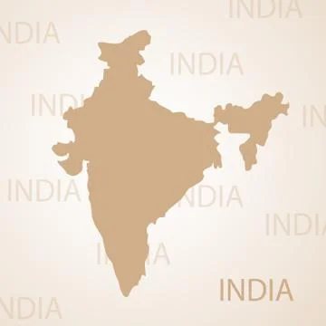 India map brown vector illustration Stock Illustration