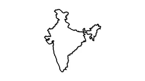 doodle freehand drawing of india map 17392150 PNG