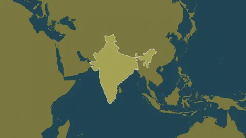 India map - extract. Border. Pattern. Stock Footage 273605845