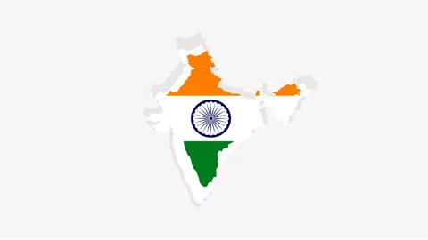 India Map Flag Stock Footage 329141063