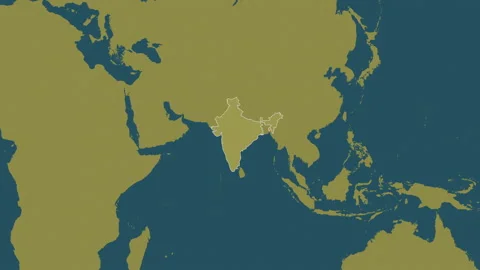 India map - glide. Border. Pattern. Stock Footage 148392267