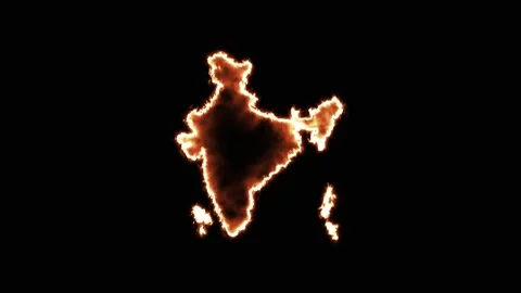 India map glowing 4k Stock Footage 287113004
