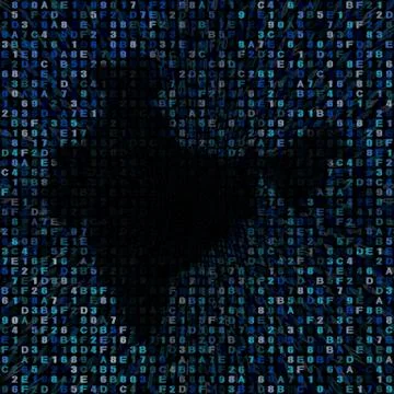 India map on hex code illustration Stock Illustration