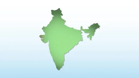 India map ice with dark and light effect on light background Stock Footage 289393650