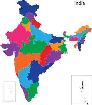 India map Stock Illustration